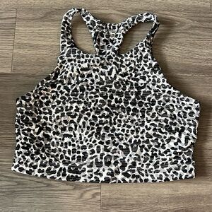 Leopard sports bra top from Outdoor Voices